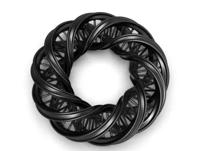 zilian spiral dna ring 3D print model