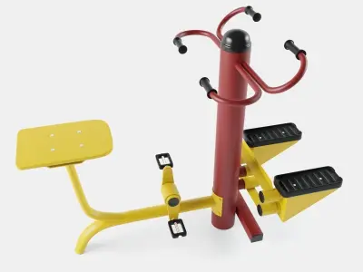 Outdoor Gym Set 001 3D model