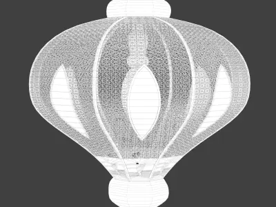Arabic stained glass brass lamp 3D model