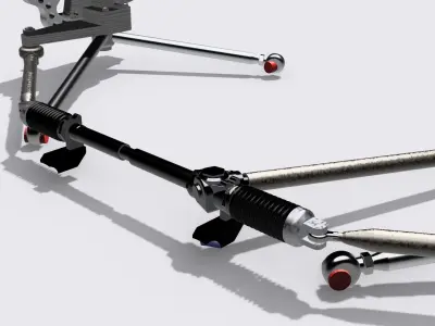 PRO MOD FRONT SUSPENSION BRAKES N STEERING 3D print model