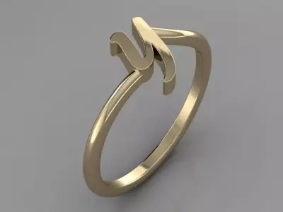  Alphabet Ring Y 3D print model