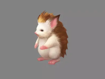 Cartoon Hedgehog Low-poly 3D model