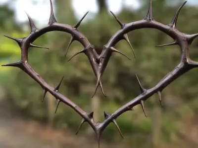 Thorned Heart  Low-poly 3D model