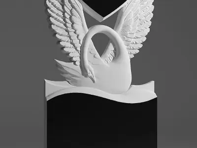  swan with a heart 3D model