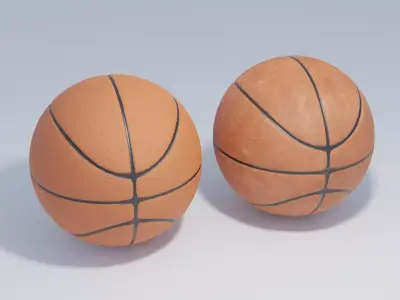 Basketball Dirty and Clean 8K and 4K Low-poly 3D model
