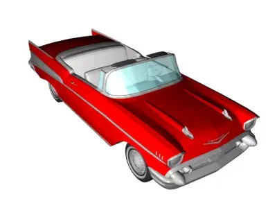 1957 Chevrolet Bel Air Convertible 3D model