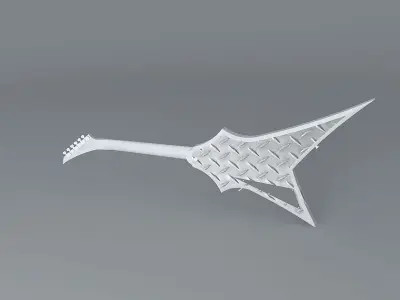 Jackson V concept guitar Free 3D model
