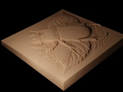 Beetle CNC 3d Print High Relief Sand Casting 3D print model