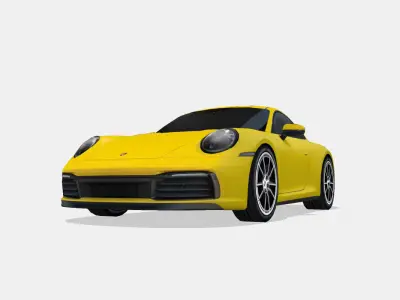 Porsche 911 Carrera S 992 Low-poly 3D model