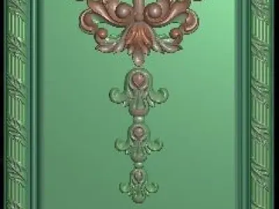 3d neoclassical door 3D print model buy