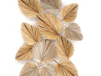 Wall panel made of dry palm leaves 227 3D model