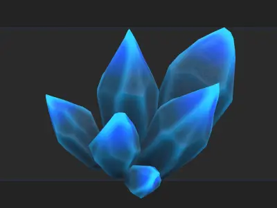 Crystal Set crystals Free low-poly 3D model