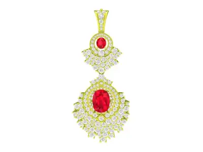 6939 luxury fashion diamond women pendant  3D print model