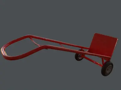 HandTrolley - Low Poly - Game ready hand truck Low-poly 3D model
