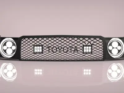  LED GRILLE FOR LAND CRUISER J76 Low-poly 3D model