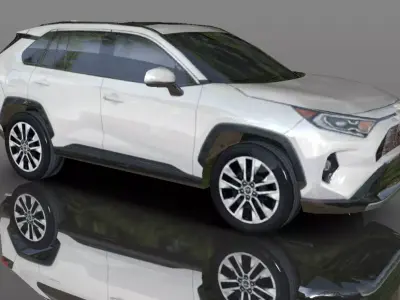 Toyota RAV4 2019 3D model Lowpoly Game Ready Asset Low-poly 3D model