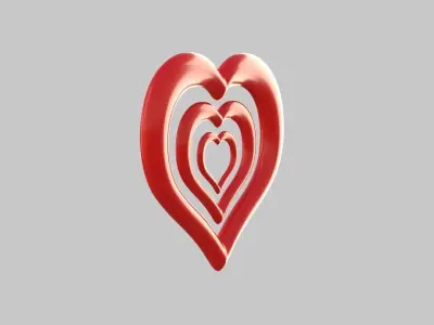 Heart icon v 07 3D model