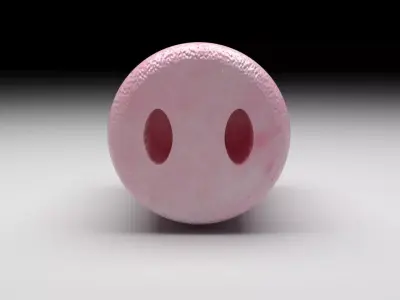 Marshmallow Pig Nose 3D model