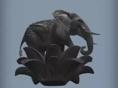 3d Model Of Decorative elephant sculpture 3D print model