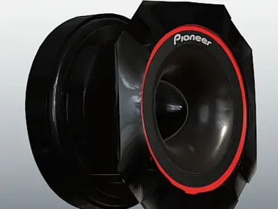 Pioneer Pro Series Bullet Tweeter - High Poly Free 3D model