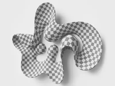 Abstract sculpture by Eva Hild 3D model