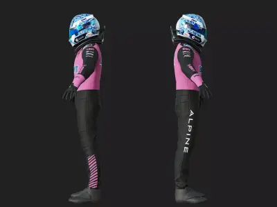 F1 Alpine Racing Suit 2025 3D model