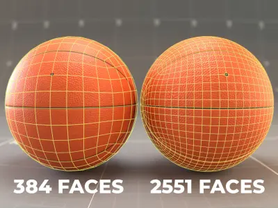 Basketball Ball low poly Low-poly 3D model