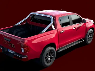 Toyota Hilux Double Cab 2016 lowpoly Low-poly 3D model