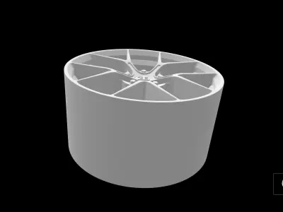 Bugatti Veyron oem scalable and printable rims 3D print model