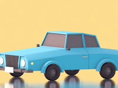 Cartoon Car Low-poly 3D model