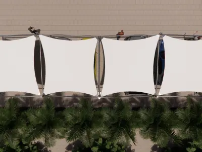 Tarpaulin Roof 1 3D model