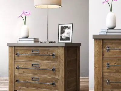 RH MERCANTILE 32in CLOSED NIGHTSTAND 3D model