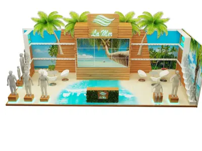 Booth Exhibition Stand a221a 3D model
