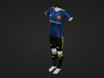 Manchester United Sportwear Low-poly 3D model