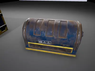 Sci-Fi Containers Low-poly 3D model