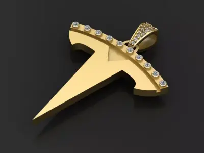 gold sword pendant  3d printable model  3D print model