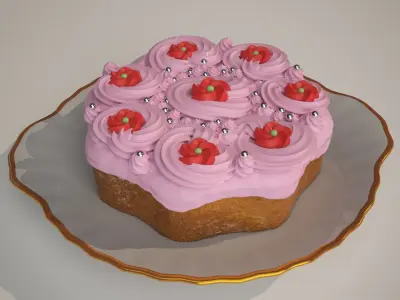 Cream Cake 3D model