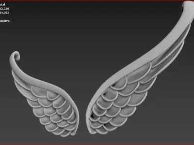 Angel Wings Jewel 3D model
