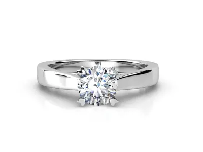 Solitaire ring set 3D print model