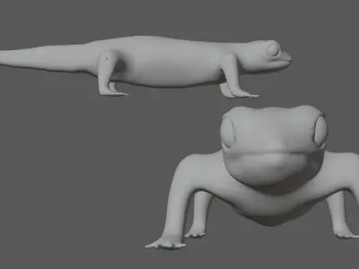 Gecko Lizard Low-poly 3D model
