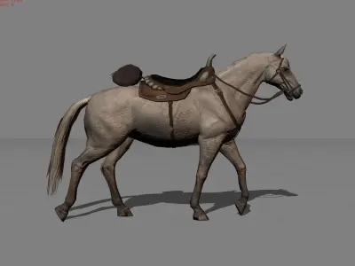 Horse Animal Low-poly 3D model