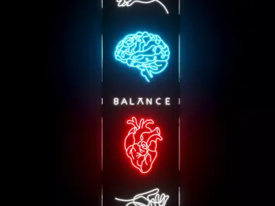 Balance Neon Sign 3D model