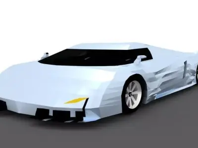 Hypercar Vision J16 C Low-poly 3D model