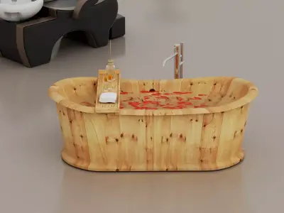 Luxury Spa  Beauty Salon Equipment Collection Low-poly 3D model