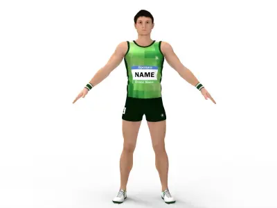 Marathon runner 3D model