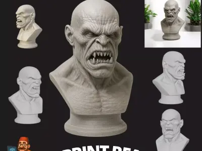 A Cunning Threat Goblin Bust 3D Model 3D print model