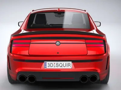 Generic Muscle Sedan 2022 LowPoly 3D model