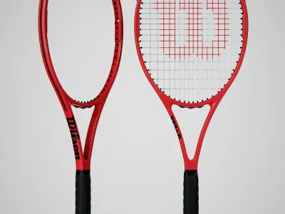 Wilson Pro Staff RF97 Autograph Red and Ball 3D Model Pack