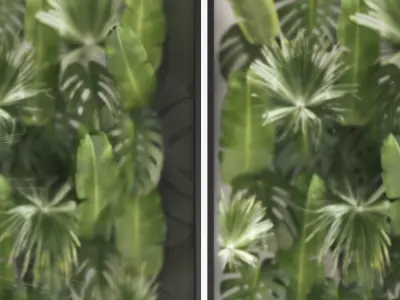 Vertical Garden From Plant Branches In A Phytobox 3D model