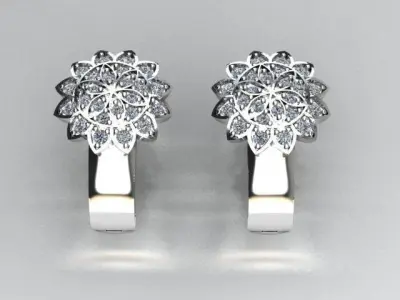 earrings jewelry 3D print model